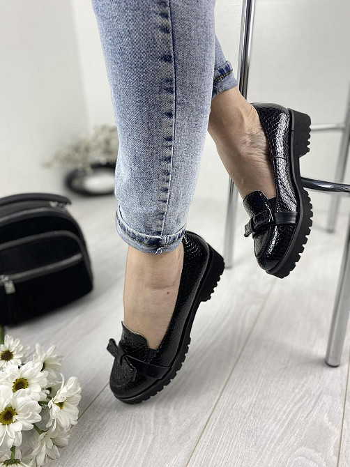 Eireen Туфлі жіночі Eireen Бант чорні (весна-осінь, шкіра натуральна) (1890) лише 37р. Коломыя - изображение 5