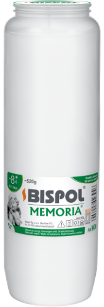 Свеча вкладыш в лампадку Bispol 8 дней 6,7 х 21,5 см Львов - изображение 1