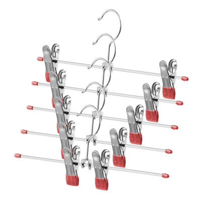 Плечики Ardesto Металлические С прищепками для брюк Красный 30 см 5 шт. (ARHC2805RC) Винница - изображение 1