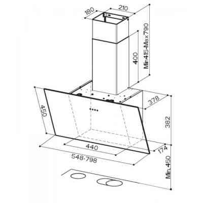 Вытяжка кухонная Faber Tweet Ev8 Led Wh A55 (330.0529.665) Винница