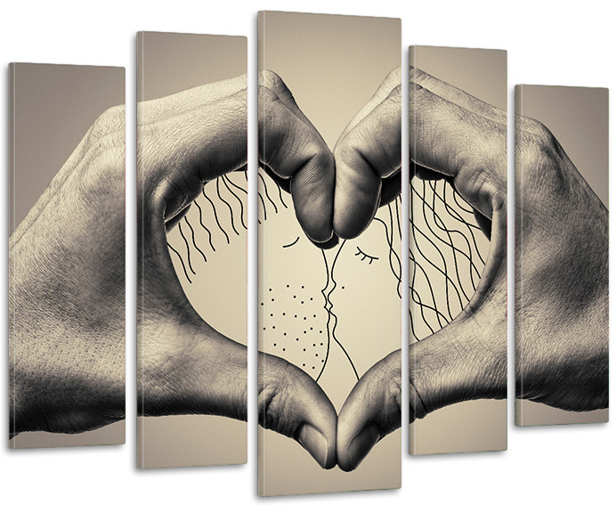 Модульна картина у вітальню/спальню Руки кохання LM009_5 Київ - фото 1