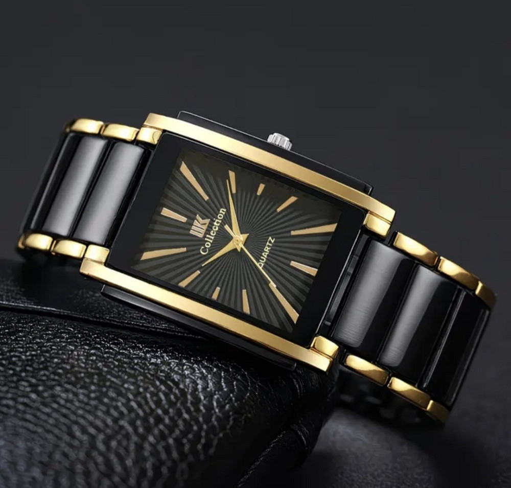 Чорний із золотистим чоловічий годинник Чорний Смела - изображение 4