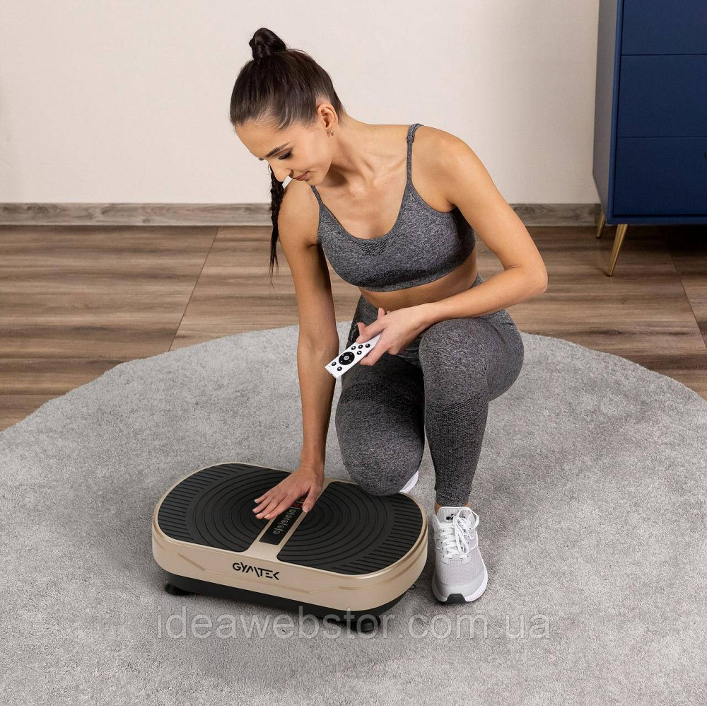 Виброплатформа Gymtek XP300 для дома до 150 кг с пультом и эспандерами тренажер для похудения фитнеса и массажа Киев - изображение 18