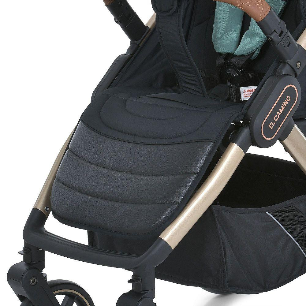 Коляска дитяча EL CAMINO DYNAMIC PRO Special Mint прогулянкова з чохлом та дощовиком М'ятна з пір'ячками (ME 1053G-2) Чернигов - изображение 10