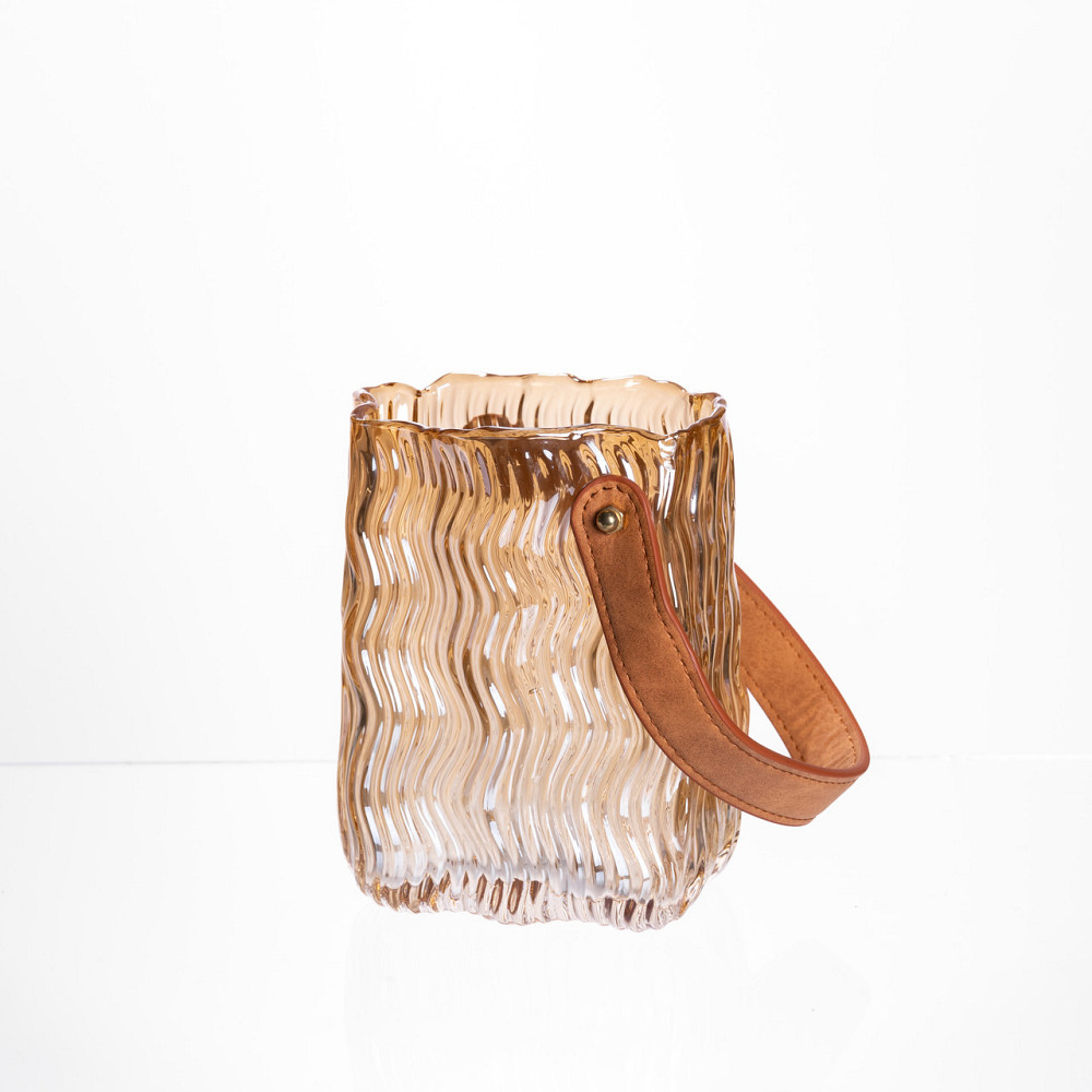 Ваза сумочка з ручкою 12×8.5×16 (см) декоративна Коричневий HP-19-154-1 Коломия - фото 4