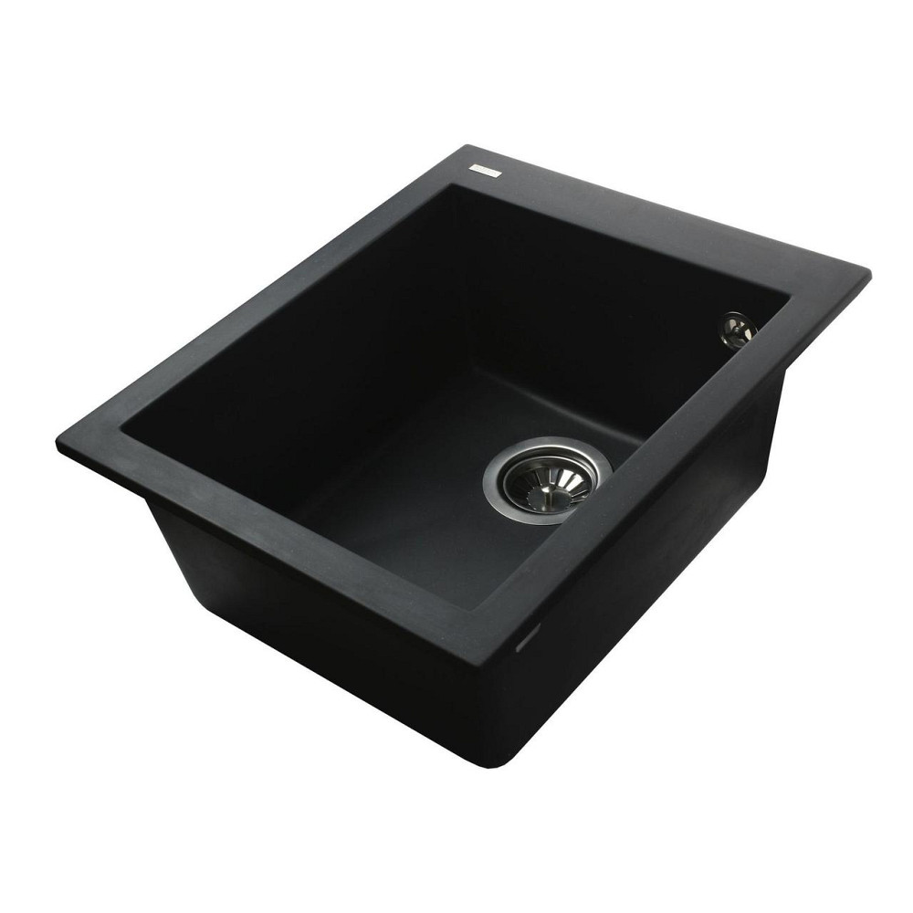 Гранитная мойка Globus Lux LAMA черный 410х500мм-А0002 Киев - изображение 2