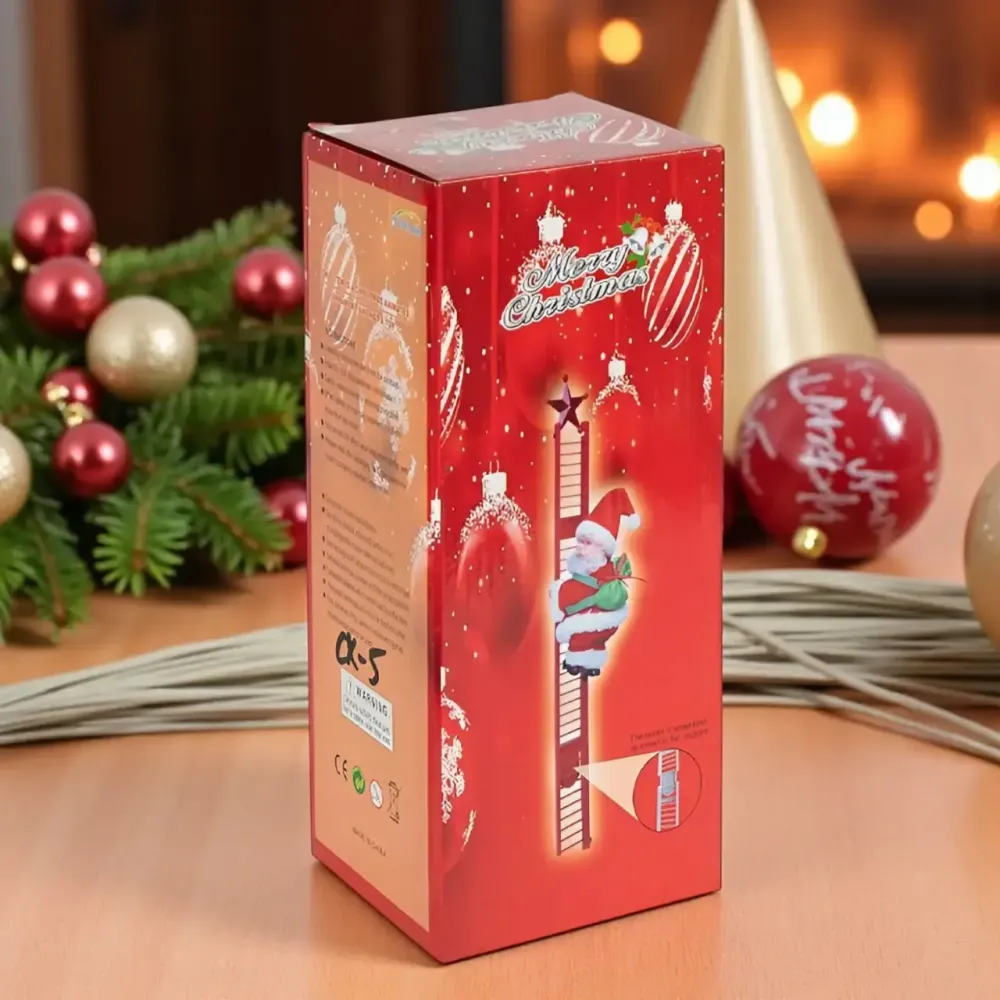 Игрушка Дед Мороз, на лестнице CX-5 музыкальная новогодняя игрушка Коломия - фото 4