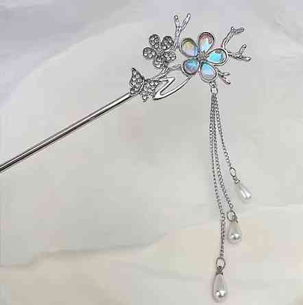 Шпилька-паличка для волосся "Квітка" 180 мм Сміла