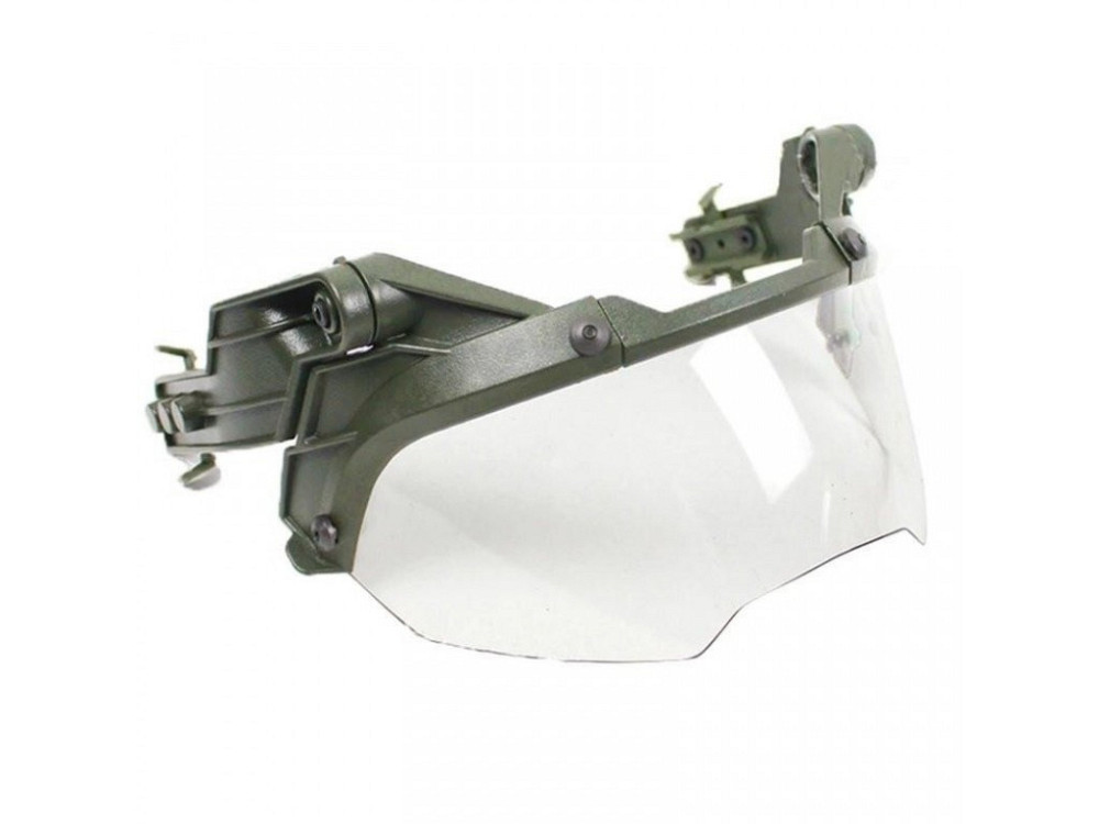 Тактические флип очки для шлема с прозрачными линзами маска защитная на глаза каску Олива Одесса - изображение 2