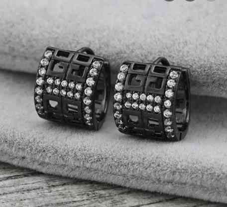 Серьги Xuping 35723, размер 12*9мм, белые фианиты, позолота Black gun Киев