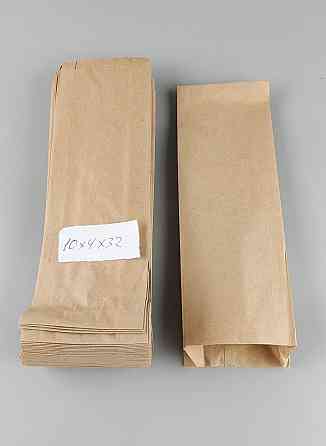 Пакет паперовий 10*4*32 см коричневий 1000 шт Харків