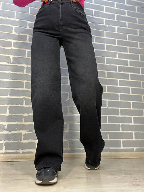 Джинсы женские Its Basic 2506 палаццо выточки на бедрах стрейчевые черные, черный, 34, 34, 68 см, 100 см Киев - изображение 3