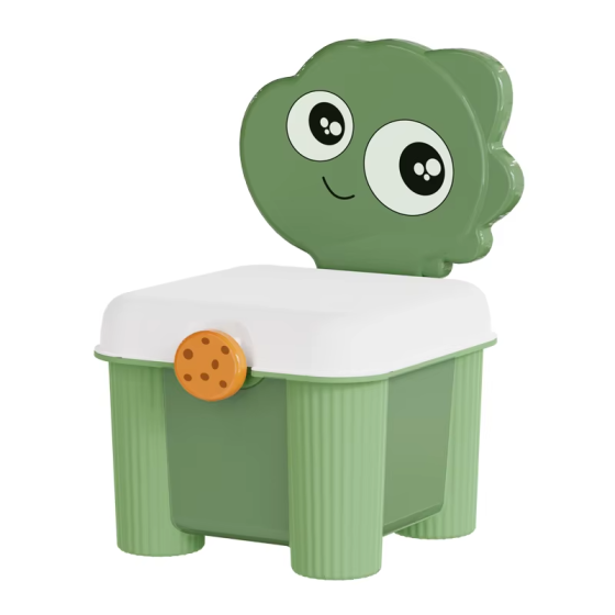 Органайзер для хранения игрушек с крышкой, детский стул-органайзер для игрушек, 34,5×25×18см, зеленый цвет Каменец-Подольский