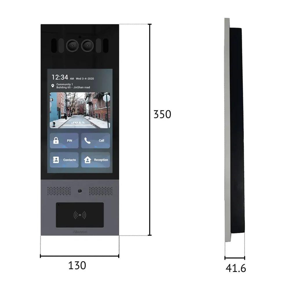 IP-відеопанель багатоабонентська 5Mp Akuvox X915S з екраном 8