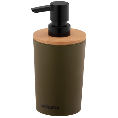 Дозатор для рідкого мила Ardesto Minimalism Темно-зелений 380 мл (ARHB3104OB) Вінниця - фото 1