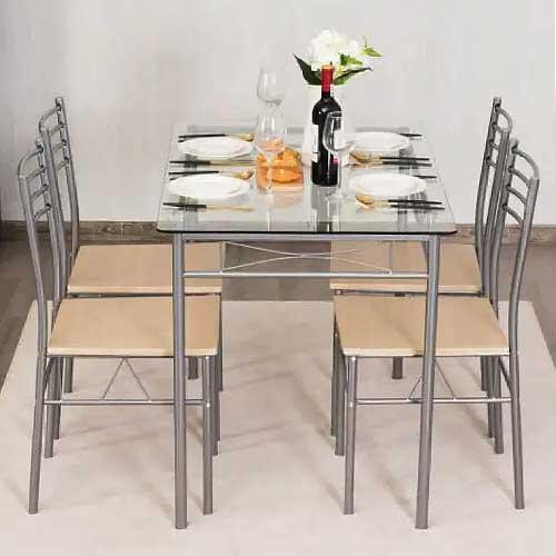 Обеденный стол со стульями Бежевый комплект мебели для кухни и гостиной Corners Киев - изображение 1