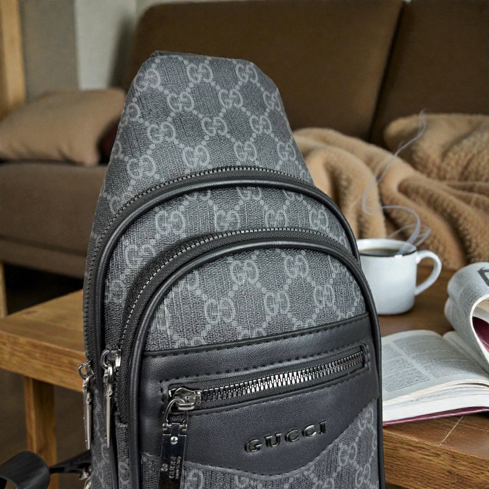 Чоловіча сумка бананка стиль Коач на груди, сумка-бананка слінг Coach преміум якість ( 23805 ) Харків - фото 5
