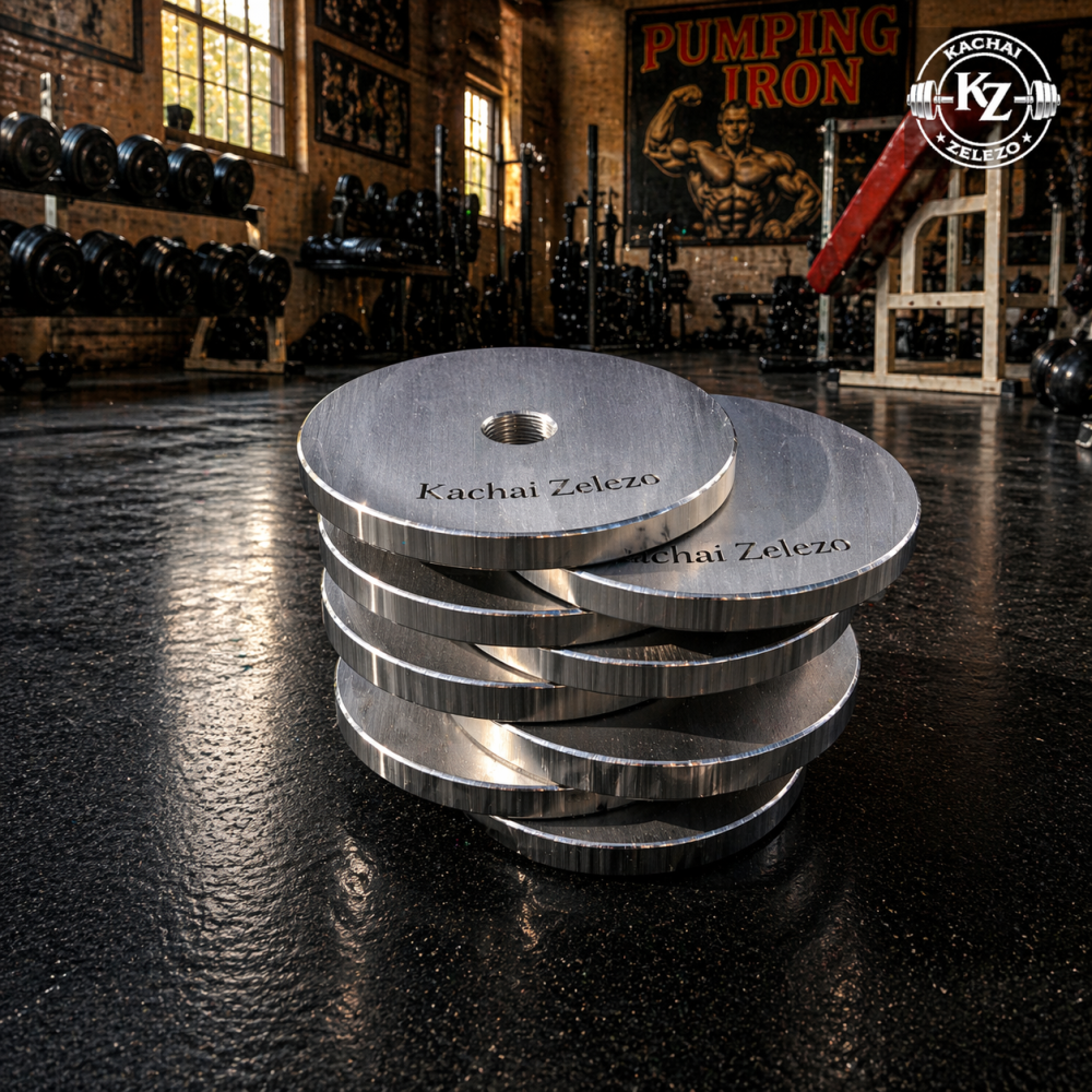 Гантелі набірні 2 по 14 кг металеві без покриття Kachai Zelezo Iron Pro Київ - фото 14