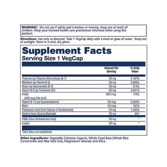 Комплекс витаминов группы B Solaray Vitamin B-Complex 50 50mg 100 vcaps Киев