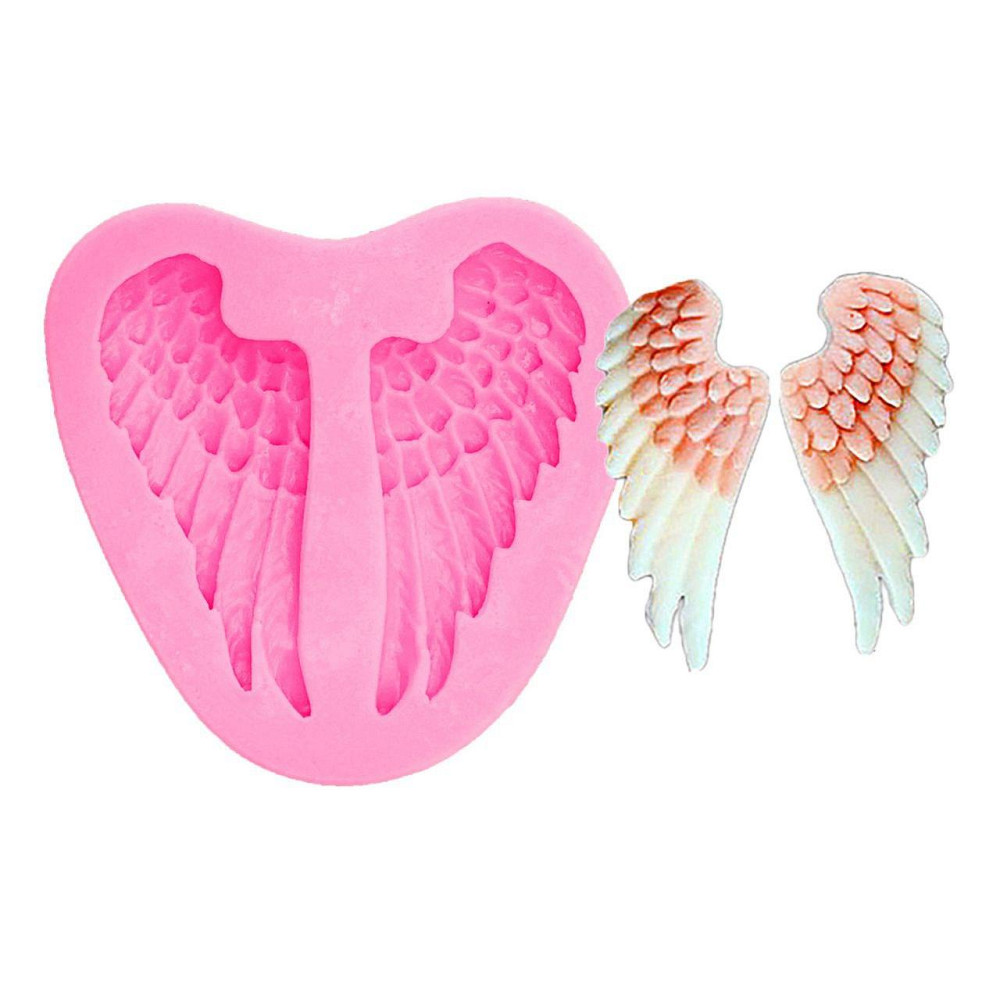 Молд силиконовый Крылья Ангела 68 на 66 мм розовый Киев - изображение 11