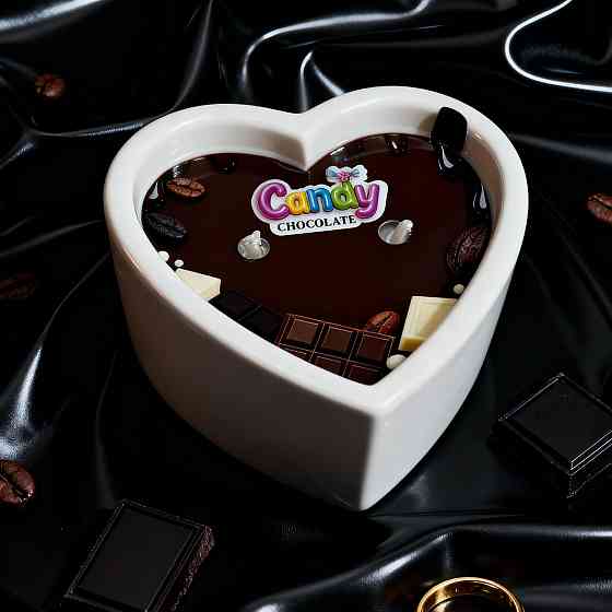 Масажна свічка з ароматом шоколаду Candy Chocolate у формі серця, 70 мл Sex Aura Київ