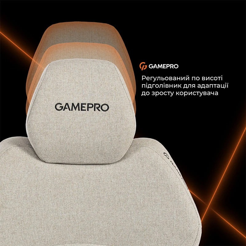 Крісло для геймерів GamePro GC760LG Fabric Light Gray ( 13788 ) Харків - фото 17