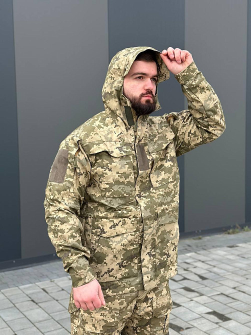 Тактическая пиксельная куртка реп стоп мужская парка демисезонная штурмовая куртка для военнослужащего   WAR Львов - изображение 4