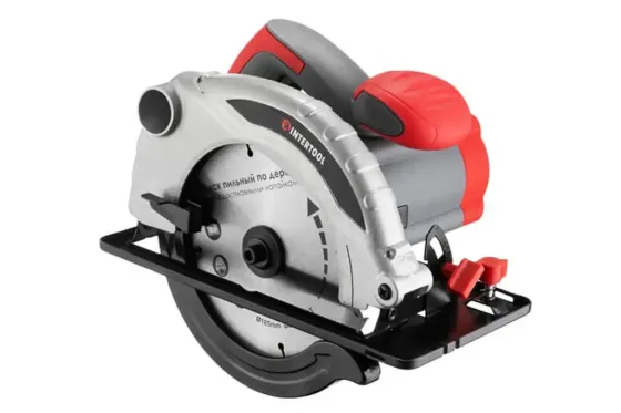 Піла дискова 1300 Вт, 5000 об/мін, кут нахилу 0-45 ° глибина 41/57 мм, диск 185*20 мм Intertool Вінниця