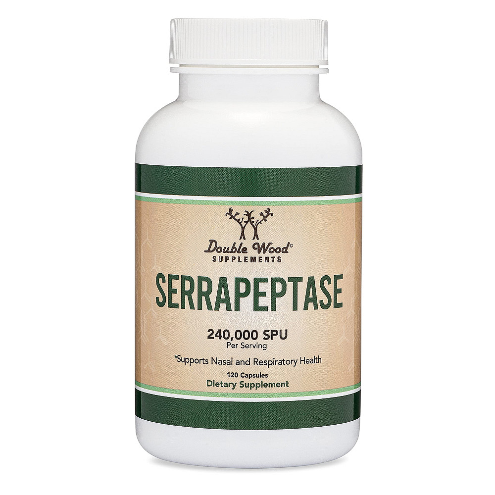 Серрапептаза Double Wood Serrapeptase Proteolytic Enzyme 240 000 SPU 120 capsules Луцьк - фото 1