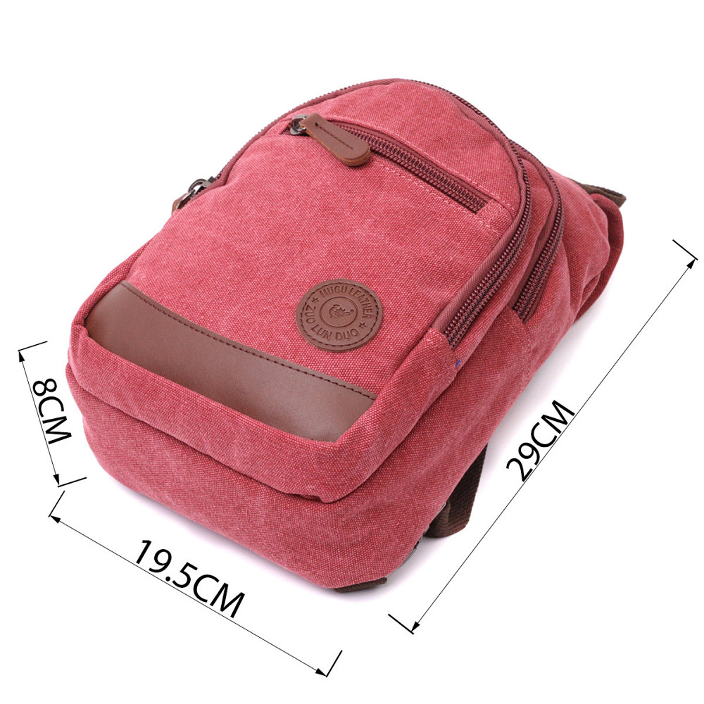 Чоловіча стильна сумка через плече з ущільненою спинкою Бордовий (Vintage) Київ - фото 7