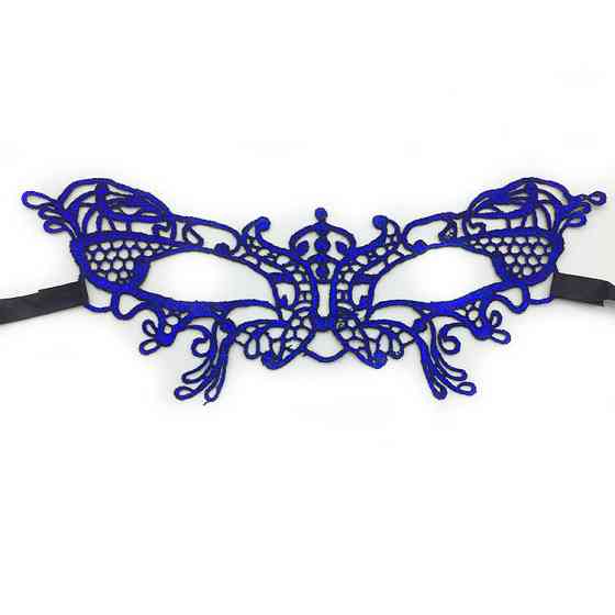 Маска для вечірок на лице one size синій Київ