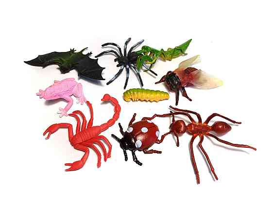 Набір іграшкових комах із павутиною 8 шт. Київ