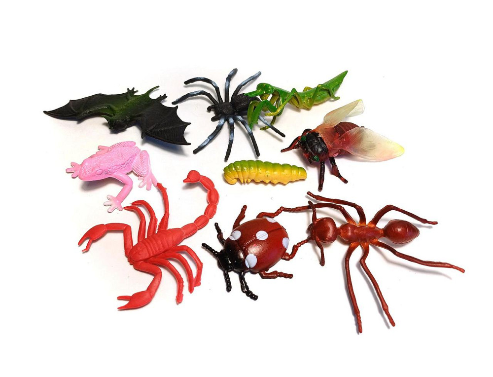Набір іграшкових комах з павутинням 8 шт. Київ - фото 2