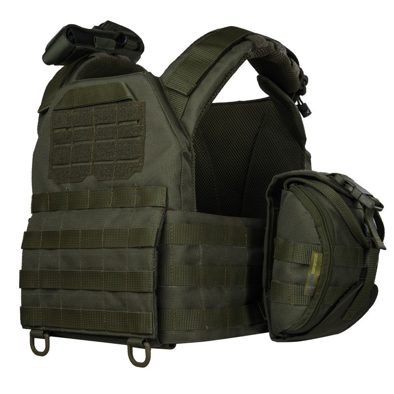 Плитоноска тактична Warmor Gen.3 Pro Max зі швидким скиданням з підсумками (Оливковий) Вінниця - фото 5