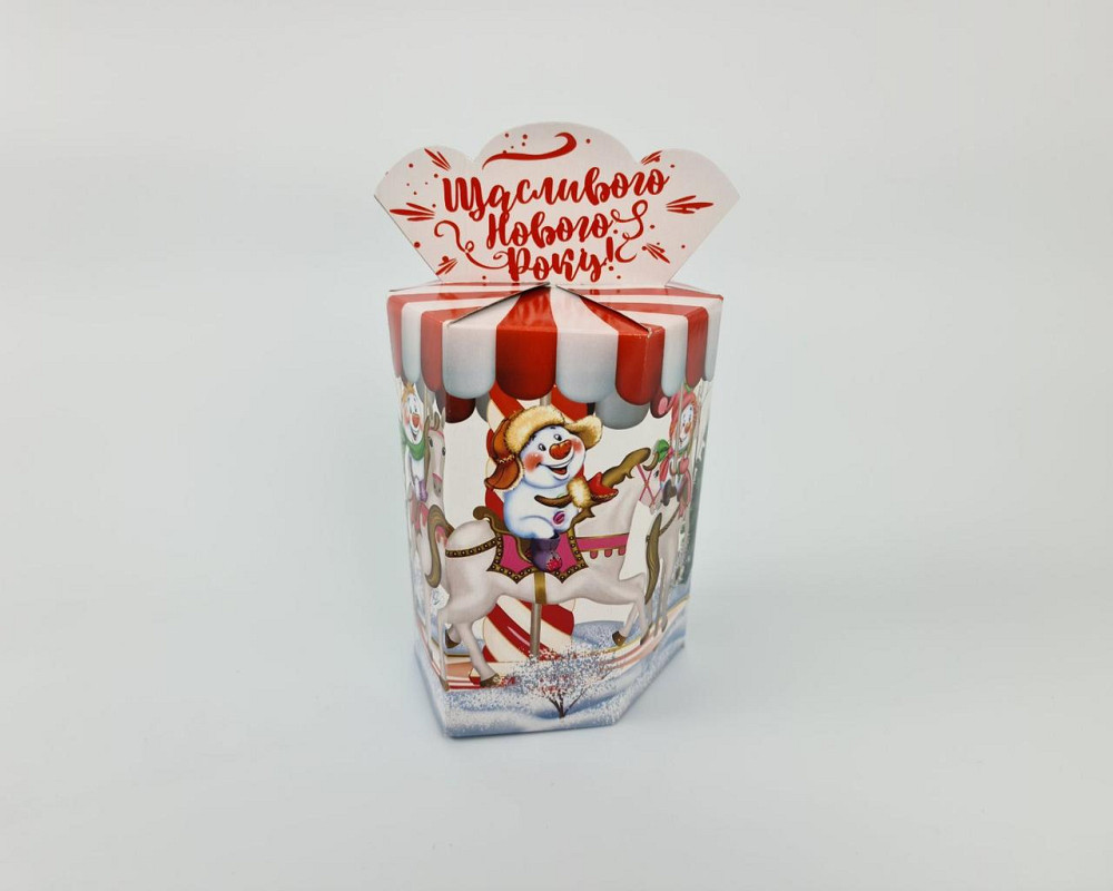 Новорічна коробка для цукерок No211 (700 г) Карусель (25 шт.) Харків - фото 2