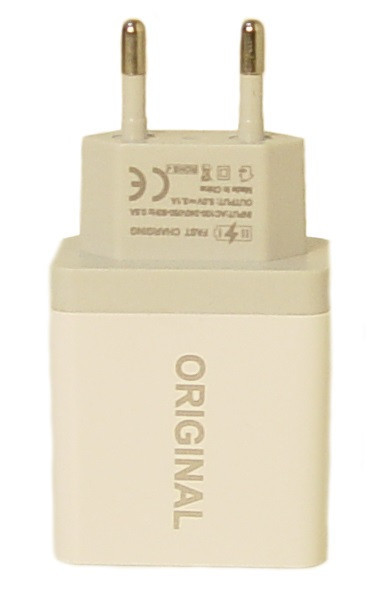 Зарядний пристрій адаптер 220В CX QC03 5740 з 2 USB і LED дисплеєм Винница - изображение 2