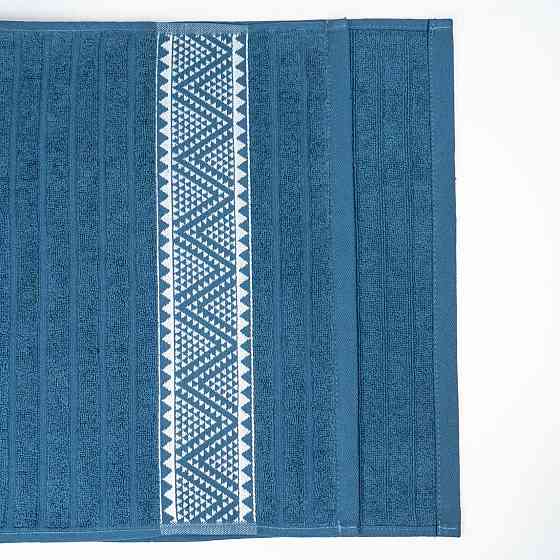 Махровий рушник для обличчя та рук Зіпп GM Textile 50х90см 500г/м2 (Синій) Суми