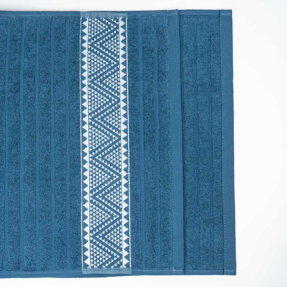 Махровий рушник для обличчя та рук Зіпп GM Textile 50х90см 500г/м2 (Синій) Суми - фото 3