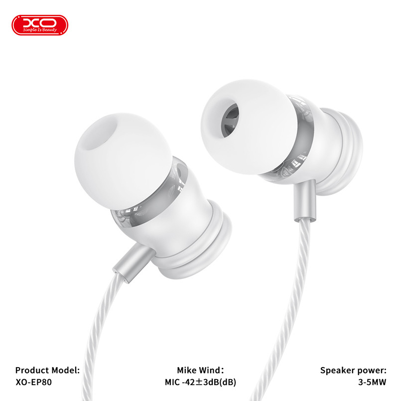 Навушники дротові XO EP80 In ear Type-C білі Львів - фото 4