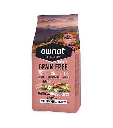 Сухой корм для собак Овнат Ownat Grain Free минимум от 1 до 10 кг с курицей и индийцем, 400 г Винница