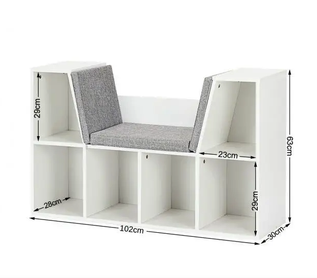 Шафа органайзер Costway Kinder з подушкою для сидіння дитячий комод для іграшок і речей Київ - фото 4