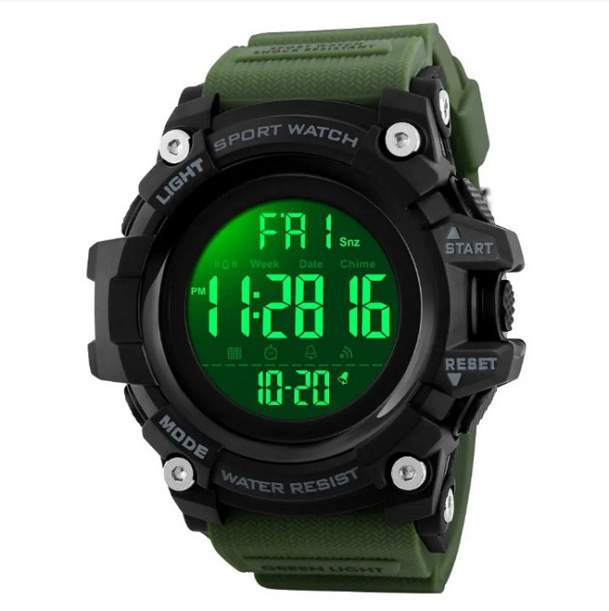Чоловічий спортивний годинник Skmei 1384 Зелений Вінниця - фото 3