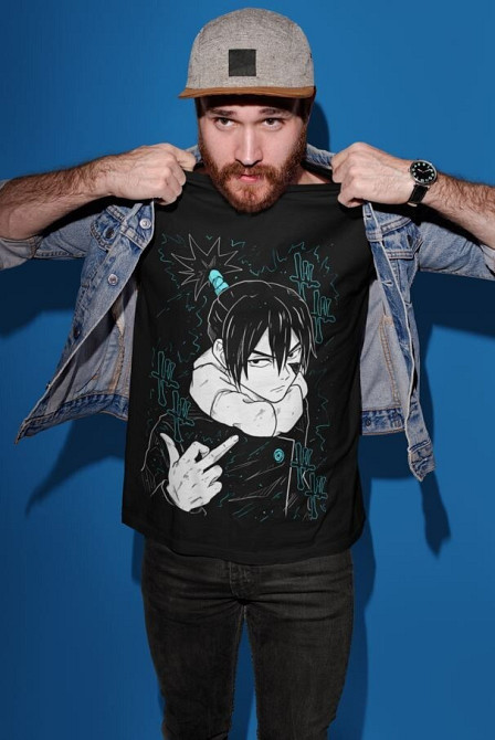 Футболка для мальчика аниме Истребитель демонов оверсайз (рост от 165 до 180 ) Черний AnimeJ0919m Днепр - изображение 1