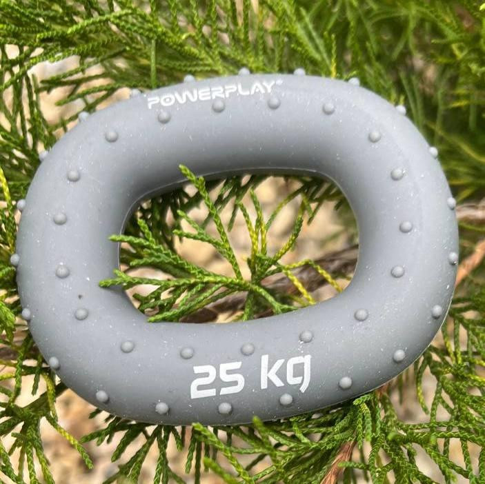 Еспандер кистьовий силіконовий PowerPlay PP-4337 Hand Grip Large 25 кг. Сірий Каменское - изображение 4