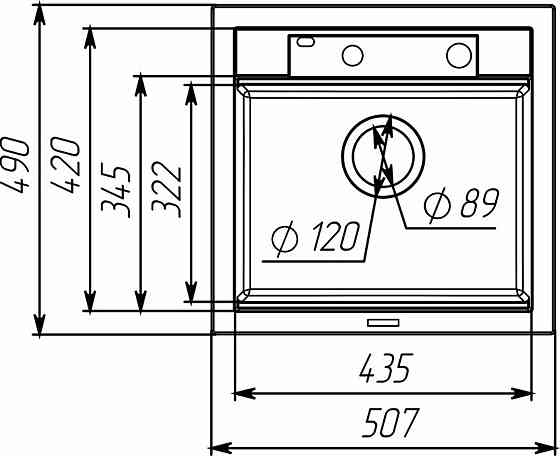 VALESO Кухонна гранітна мийка VALESO 5149 VIVA мікс Коломия