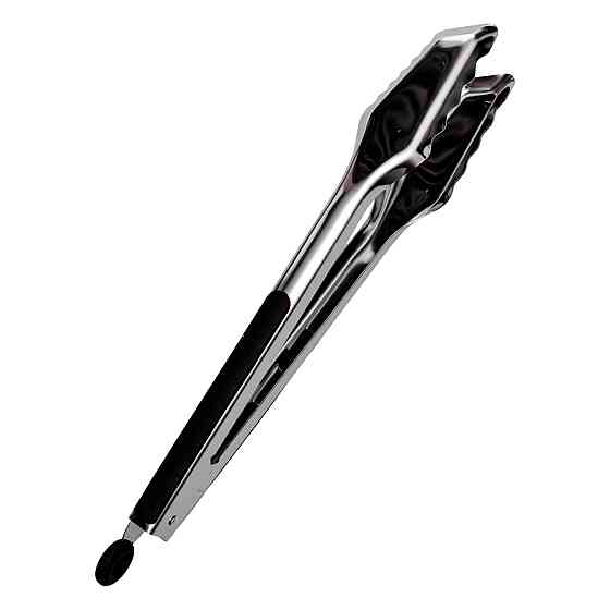 Щипці кухонні металеві 34×4.5 (см) кулінарні щипці для м'яса, риби, гриля кухарські щипці HP-8-66 Коломия