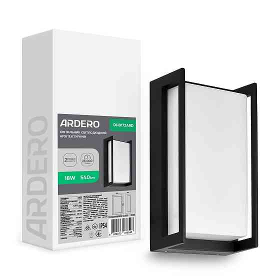 Архітектурний світлодіодний накладний світильник Ardero DH0172ARD POLAR 18Вт 3000K чорний Харьков
