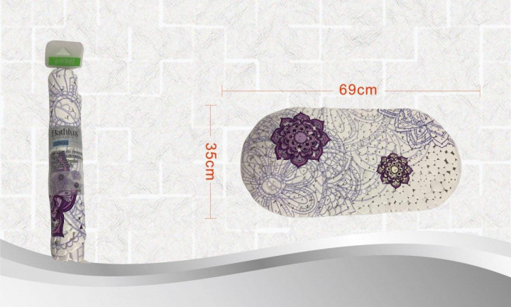 Коврик противоскользящий для ванны и душа резиновый ПВХ, нескользящий, люкс качество с рисунком Каменец-Подольский - изображение 2