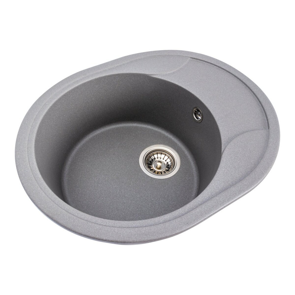 Гранітна мийка для кухні VALESO ONYX 5847 матова Сірий мусон Коломия - фото 5