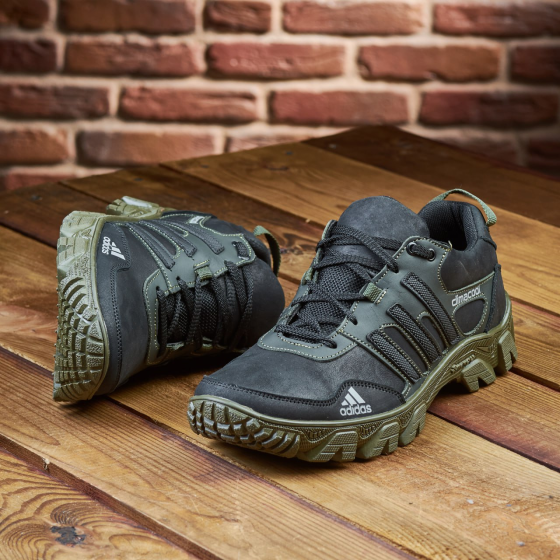 Чоловічі шкіряні кросівки Весна-осінь A 30 ч- Олива Харьков